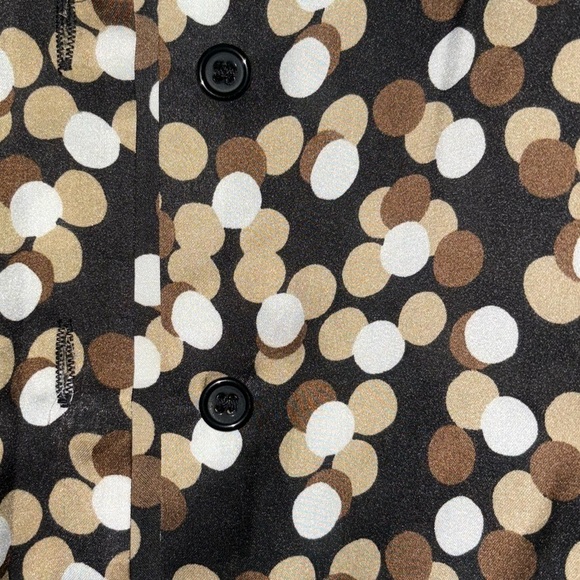 Spense Women Satin Polka Dot Blouse Button Up XL Business Office Work Career - Picture 6 of 8